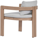 Newport Water Resistant Fabric Upholstered Outdoor Patio Dining Chair in Grey