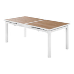 Nizuc 77" / 100.5" Aluminum Outdoor Patio Extendable Dining Table in Brown