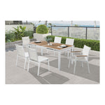 Nizuc 77" / 100.5" Aluminum Outdoor Patio Extendable Dining Table in Brown