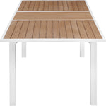 Nizuc 77" / 100.5" Aluminum Outdoor Patio Extendable Dining Table in Brown