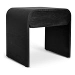 Cresthill Oak Wood Nightstand in Black