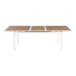 Nizuc 77" / 100.5" Aluminum Outdoor Patio Extendable Dining Table in Brown
