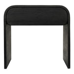 Cresthill Oak Wood Nightstand in Black