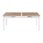Nizuc 77" / 100.5" Aluminum Outdoor Patio Extendable Dining Table in Brown