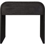 Cresthill Oak Wood Nightstand in Black