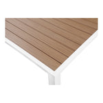Nizuc 77" / 100.5" Aluminum Outdoor Patio Extendable Dining Table in Brown