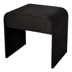 Cresthill Oak Wood Nightstand in Black