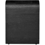 Cresthill Oak Wood Nightstand in Black
