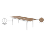 Nizuc 77" / 100.5" Aluminum Outdoor Patio Extendable Dining Table in Brown