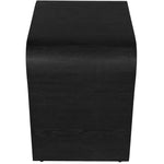 Cresthill Oak Wood Nightstand in Black