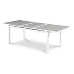Nizuc 77" / 100.5" Aluminum Outdoor Patio Extendable Dining Table in Grey