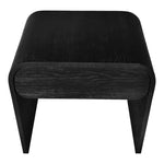 Cresthill Oak Wood Nightstand in Black