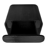 Cresthill Oak Wood Nightstand in Black