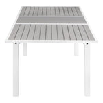 Nizuc 77" / 100.5" Aluminum Outdoor Patio Extendable Dining Table in Grey