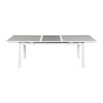 Nizuc 77" / 100.5" Aluminum Outdoor Patio Extendable Dining Table in Grey
