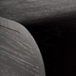 Cresthill Oak Wood Nightstand in Black