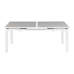 Nizuc 77" / 100.5" Aluminum Outdoor Patio Extendable Dining Table in Grey