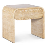 Cresthill Oak Wood Nightstand in White