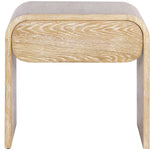 Cresthill Oak Wood Nightstand in White