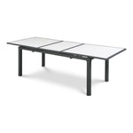 Nizuc 77" / 100.5" Aluminum Outdoor Patio Extendable Dining Table in White