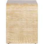 Cresthill Oak Wood Nightstand in White