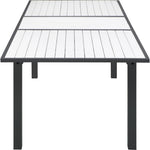 Nizuc 77" / 100.5" Aluminum Outdoor Patio Extendable Dining Table in White
