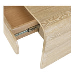Cresthill Oak Wood Nightstand in White