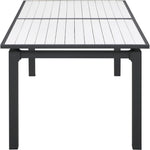 Nizuc 77" / 100.5" Aluminum Outdoor Patio Extendable Dining Table in White