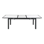 Nizuc 77" / 100.5" Aluminum Outdoor Patio Extendable Dining Table in White