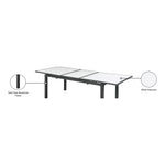 Nizuc 77" / 100.5" Aluminum Outdoor Patio Extendable Dining Table in White