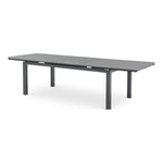 Maldives 95.5" / 119" Aluminum Outdoor Patio Dining Table in Grey
