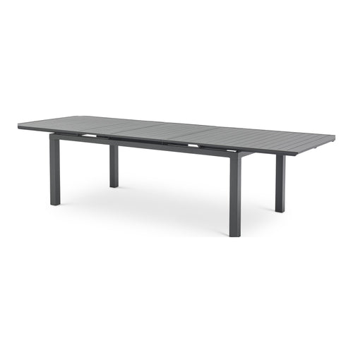 Maldives 95.5" / 119" Aluminum Outdoor Patio Dining Table in Grey