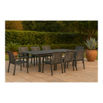 Maldives 95.5" / 119" Aluminum Outdoor Patio Dining Table in Grey