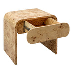 Cresthill Burl Wood Nightstand in Natural