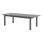 Maldives 95.5" / 119" Aluminum Outdoor Patio Dining Table in Grey