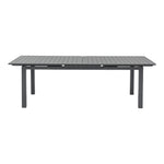 Maldives 95.5" / 119" Aluminum Outdoor Patio Dining Table in Grey