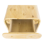 Cresthill Burl Wood Nightstand in Natural