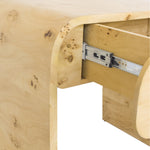 Cresthill Burl Wood Nightstand in Natural
