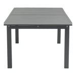 Maldives 95.5" / 119" Aluminum Outdoor Patio Dining Table in Grey