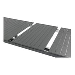 Maldives 95.5" / 119" Aluminum Outdoor Patio Dining Table in Grey