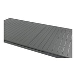 Maldives 95.5" / 119" Aluminum Outdoor Patio Dining Table in Grey