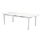 Maldives 95.5" / 119" Aluminum Outdoor Patio Dining Table in White