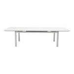 Maldives 95.5" / 119" Aluminum Outdoor Patio Dining Table in White