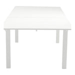 Maldives 95.5" / 119" Aluminum Outdoor Patio Dining Table in White