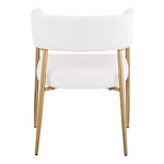 Creston Linen Textured Fabric Upholstered Dining Chair in Cream