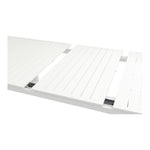 Maldives 95.5" / 119" Aluminum Outdoor Patio Dining Table in White
