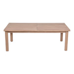 Newport 86.75" / 108" Acacia Wood Outdoor Patio Dining Table in Natural