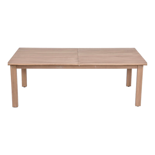 Newport 86.75" / 108" Acacia Wood Outdoor Patio Dining Table in Natural
