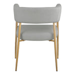 Creston Linen Textured Fabric Upholstered Dining Chair in Grey