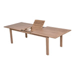 Newport 86.75" / 108" Acacia Wood Outdoor Patio Dining Table in Natural